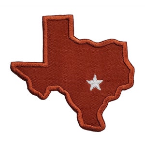 Austin Texas Embroidered Iron On Patch 3.75&quot; x 3.5&quot; Customizable
