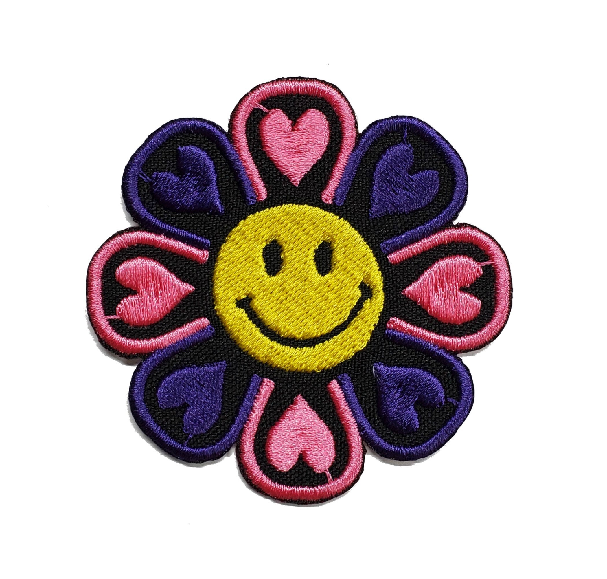 【6】 ひまり 様 ♡smile flower♡ Takashi Murakami Like Emoji Flower of Hearts Purple and Pink