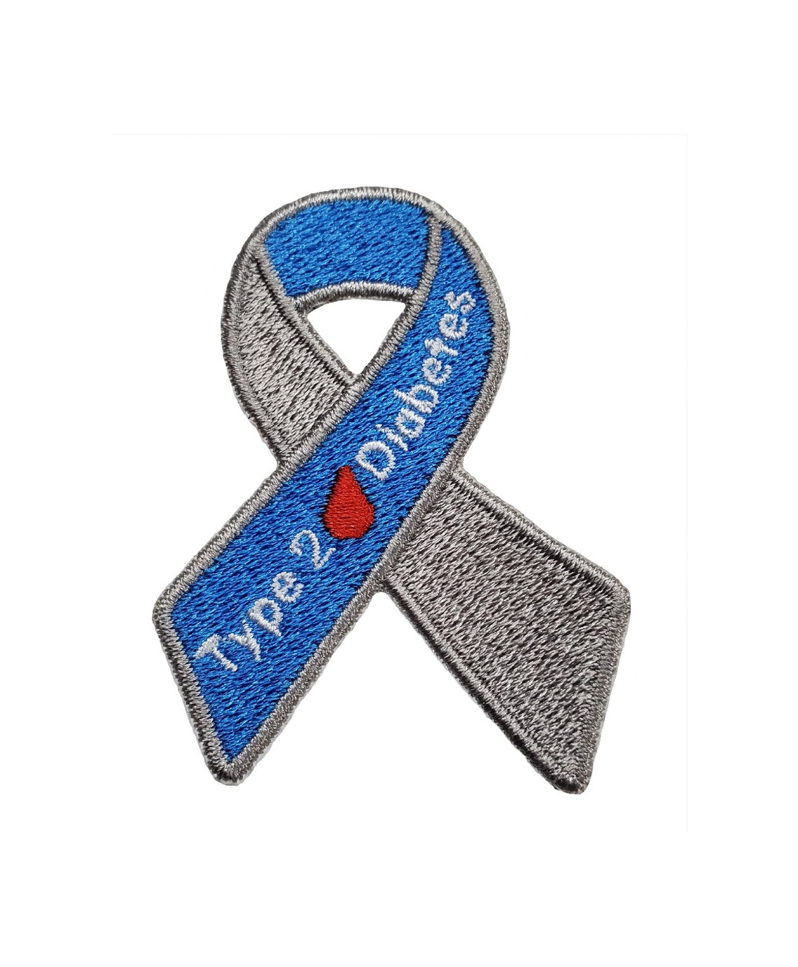 Type 2 Diabetes Awareness Ribbon Embroidered Iron on Patch - Etsy