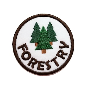 Forestry Merit Badge Embroidered Iron On Patch