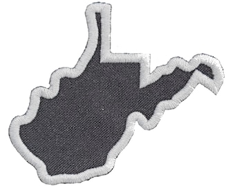 West Virginia State Embroidered Iron-On Patch, Customizable