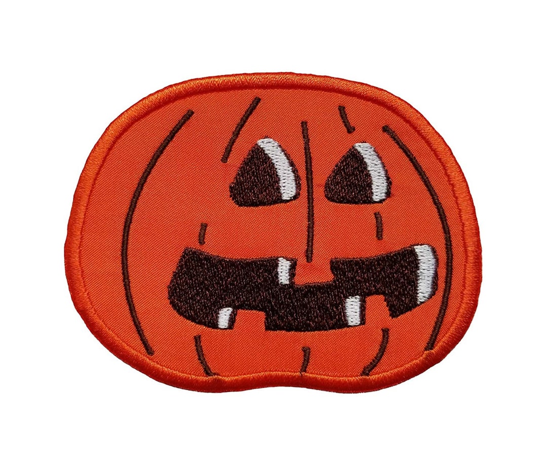 Jack O' Lantern Embroidered Iron on Halloween Patch - Etsy