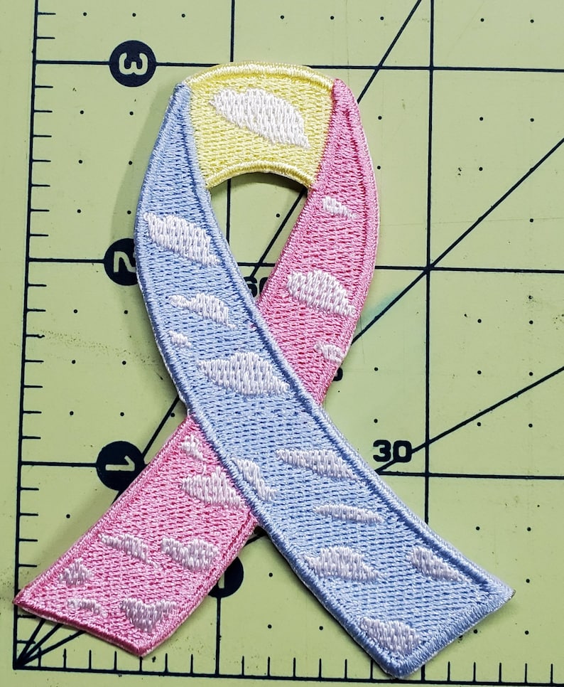 Congenital Diaphragmatic Hernia CDH Awareness Ribbon Embroidered Iron ...