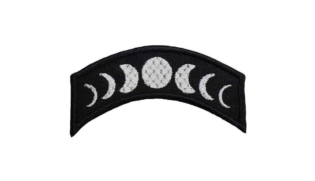 Moon Patch Moon Phases Banner Embroidered Iron on Patch 3.1