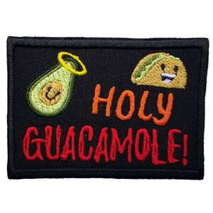 Broderad stryklapp med guacamole - rolig Cinco de Mayo