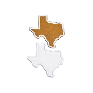 State of Texas Embroidered Iron On / Sew On Patch 3.75&quot; x 3.5&quot; or 2.35&quot; x 2.25&quot;