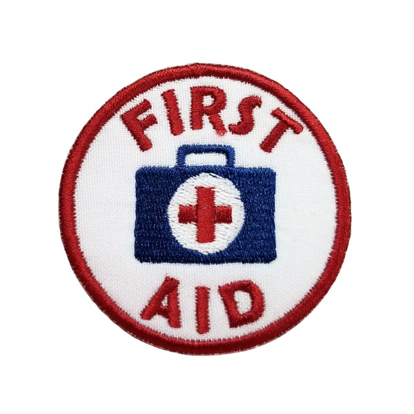 First Aid Merit Badge Embroidered Iron On Patch 2.4"