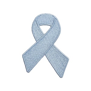 May include: A light blue ribbon, a symbol of awareness and support.