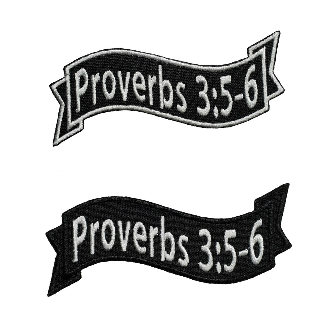 Custom Bible Verse Embroidered Patch, Religious Applique (4.0" X 1.5 ...