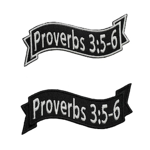 Custom Bible Verse Patch Customized Embroidered Applique Iron On Patch 4.0" X 1.5" Religious God Jesus Christ Church Brother Love