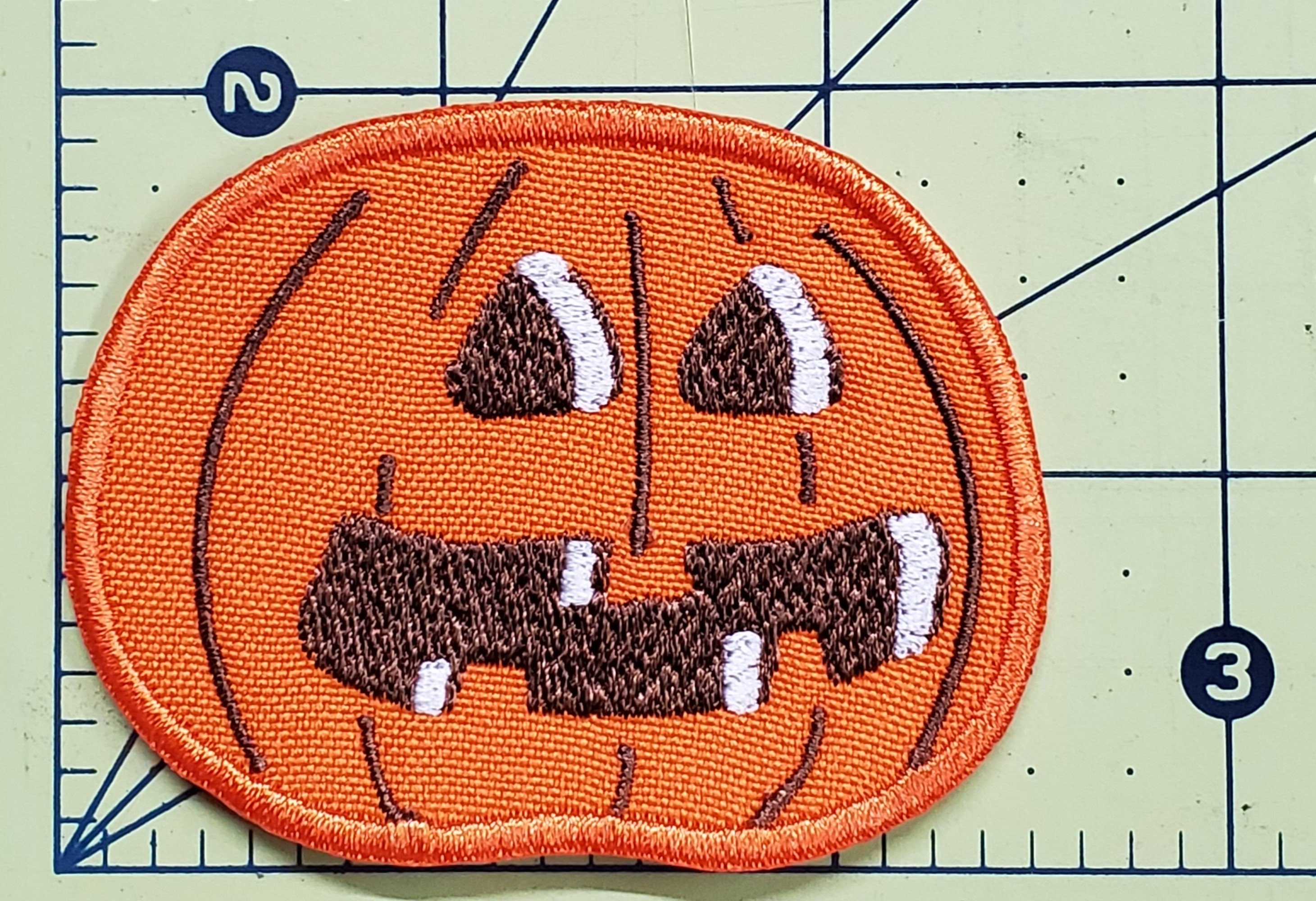 Jack O' Lantern Embroidered Iron on Halloween Patch - Etsy