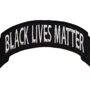 Black Lives Matter Embroidered Patch - Iron-On Applique (3.9" x 1.9")