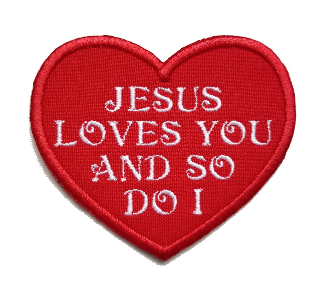 I LOVE YOU - Toppe termoadesive Patch Toppa ricamate, misura: 7,8 x 7,8 cm