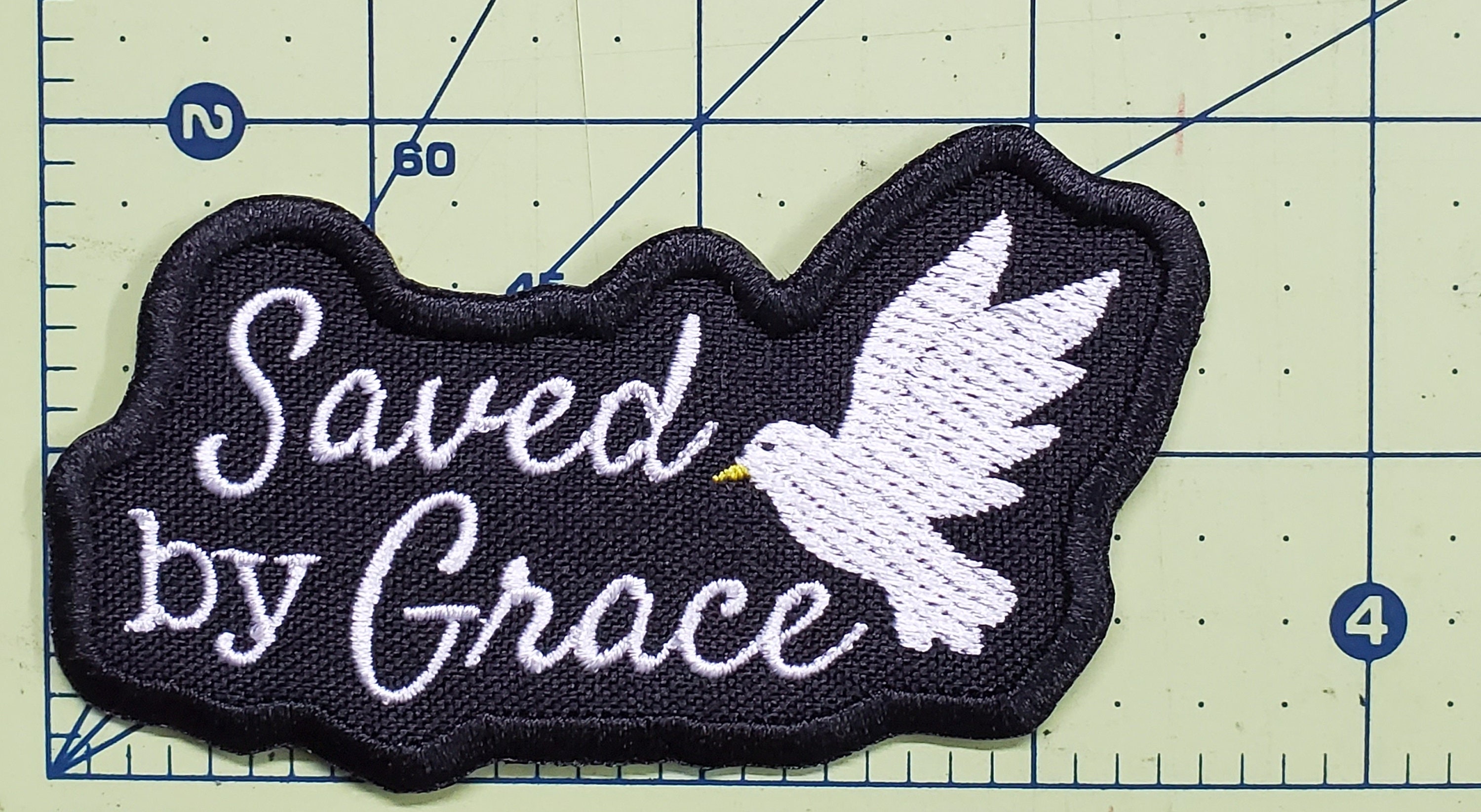 Saved By Grace {Velcro Tag} Saved By Grace {Velcro Tag}