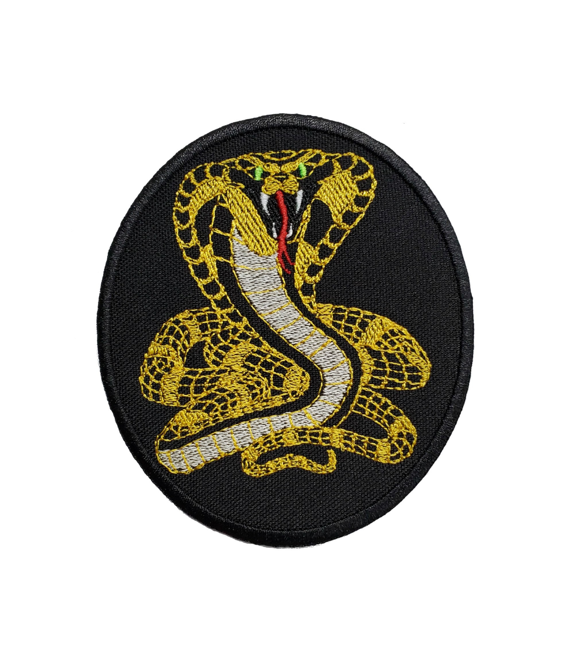 Cobra Embroidered Iron on Patch 3.25