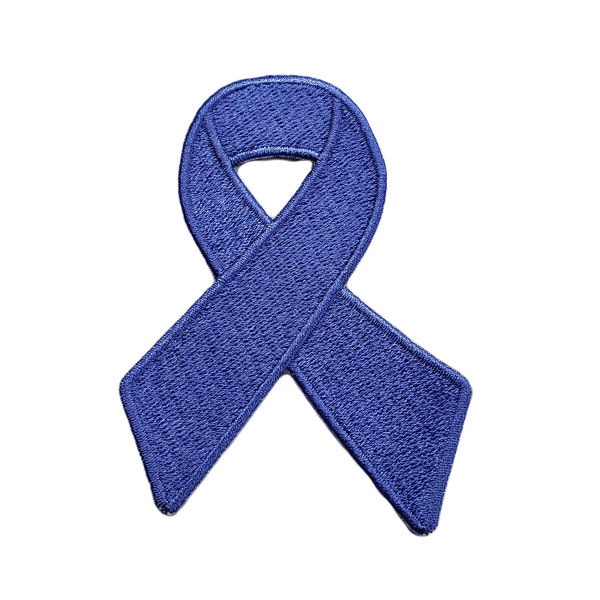 Anorexia Nervosa Esophageal Cancer Gastric Cancer Embroidered Iron on Patch Awareness Ribbon Gifts Fundraising Periwinkle