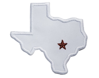 Austin Texas Embroidered Iron On Patch 3.75" x 3.5" Customizable