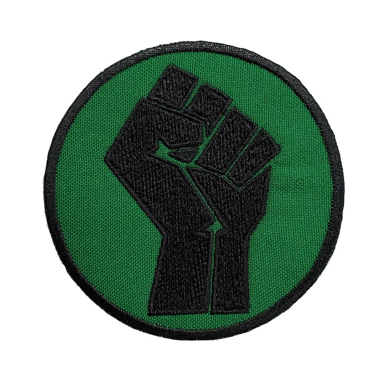 Black Power Fist Embroidered Iron-on Patch, BLM Racial Equality (3