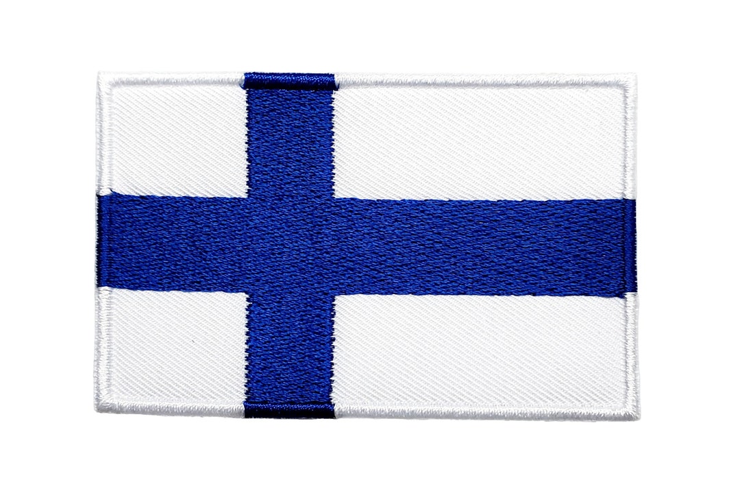 Toppa Bandiera Finlandia Nome Personalizzato Testo Il Tuo Testo