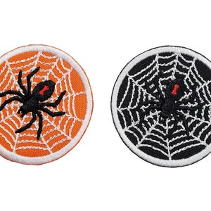 Toppa ricamata con ragnatela di vedova nera da applicare con il ferro da stiro - Applicazione di Halloween