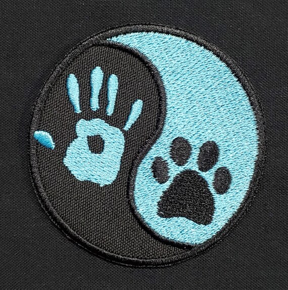 Toppa Termoadesiva Ricamata Ying Yang 7,5 Cm - Ecusson Per Vestiti, Giacca, Jeans