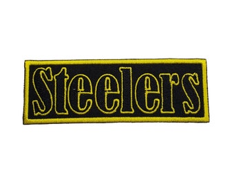 Steelers Text Embroidered Patch - Iron or Sew On (4" or 8")