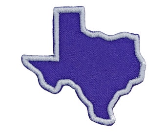 Toppa ricamata del Texas, orgoglio dello stato viola, applicazione termoadesiva