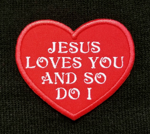 キリスト教のイエスはあなたを愛しています。私も愛しています。刺繍 
