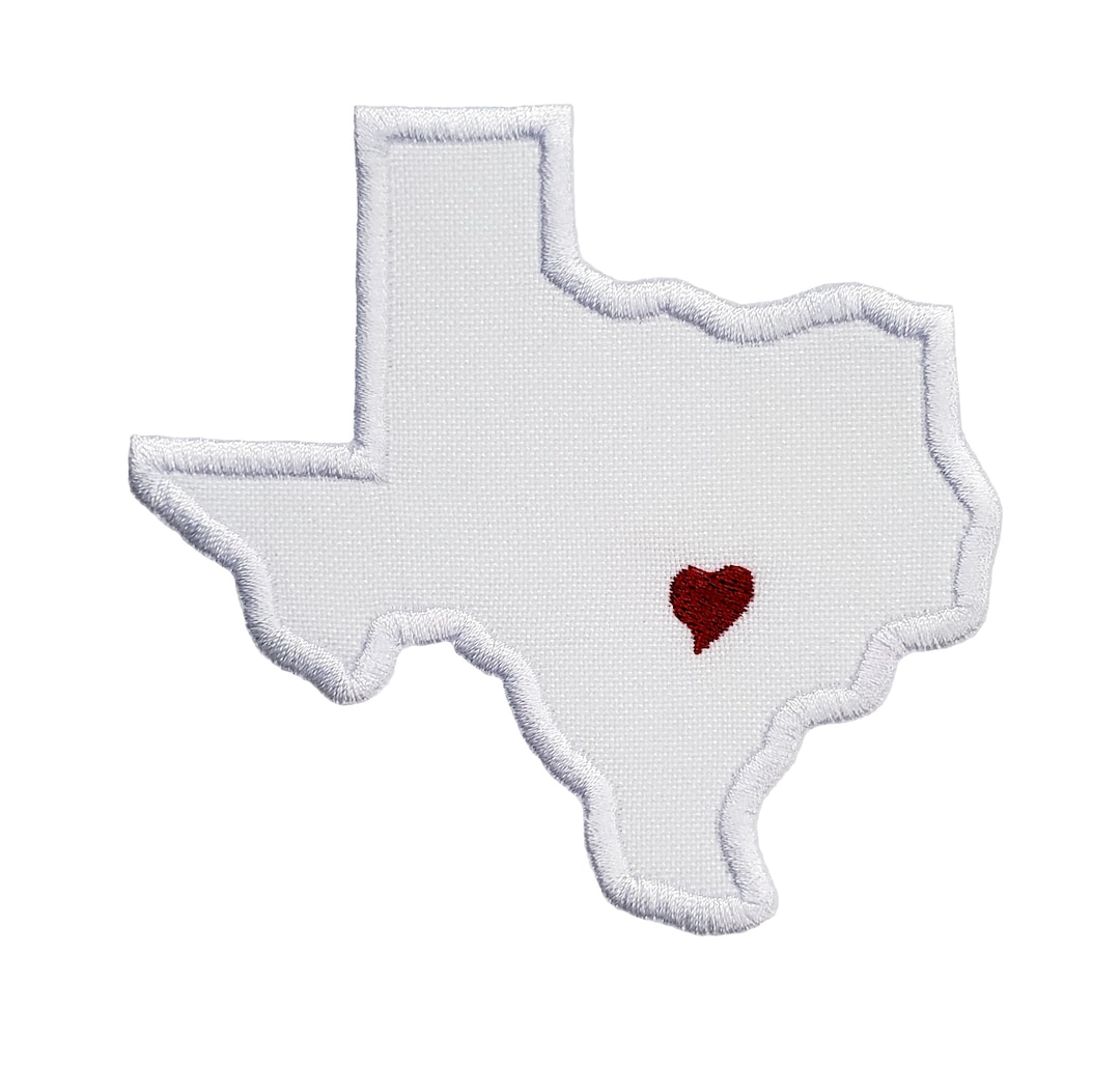 I Love Austin Texas Heart Embroidered Iron on Patch 3.75 X 3.5 Customizable Dallas Houston San