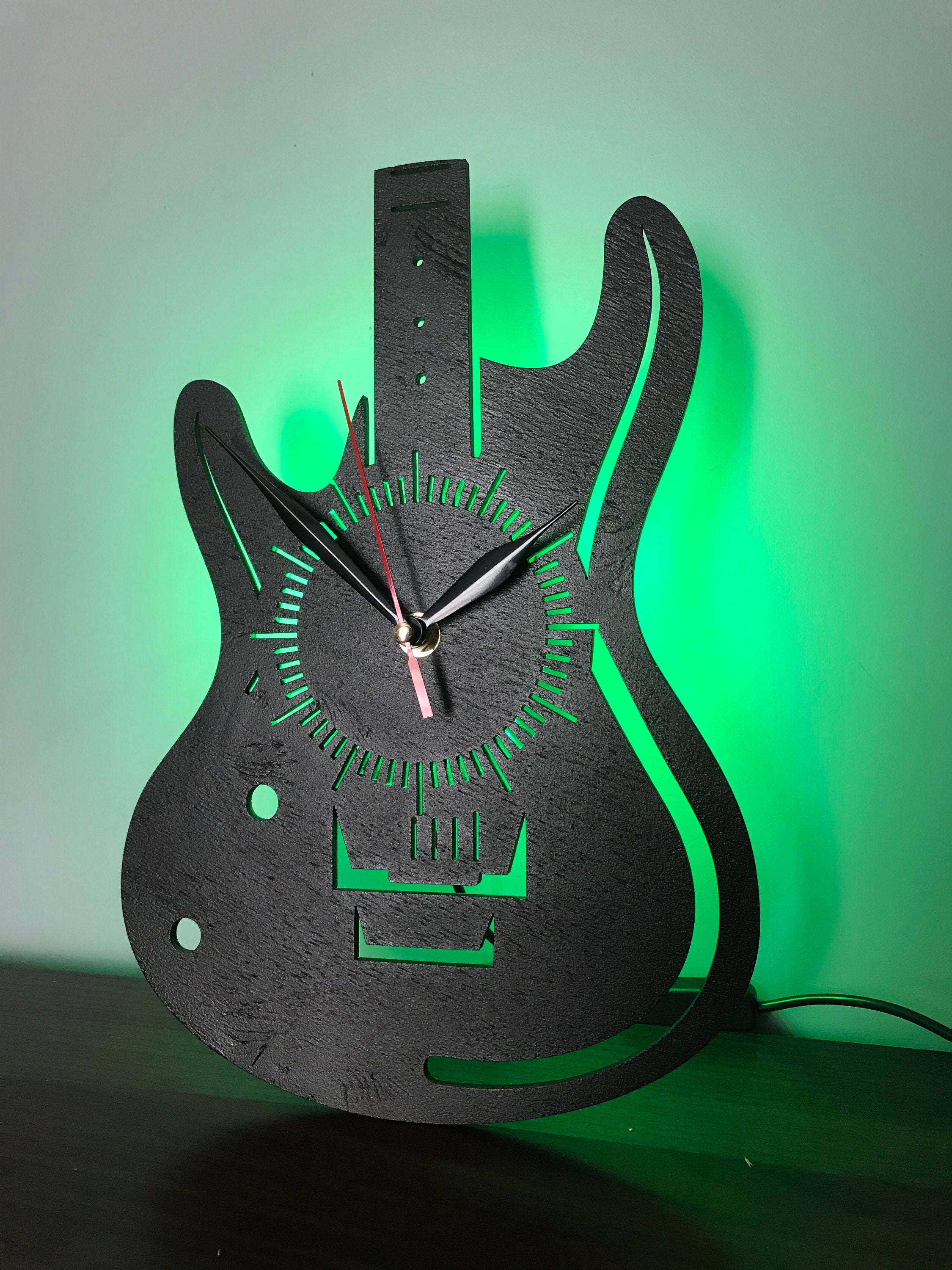 Wood Clock Night Lamp Decoratieve Lamp Verjaardag cadeau Etsy