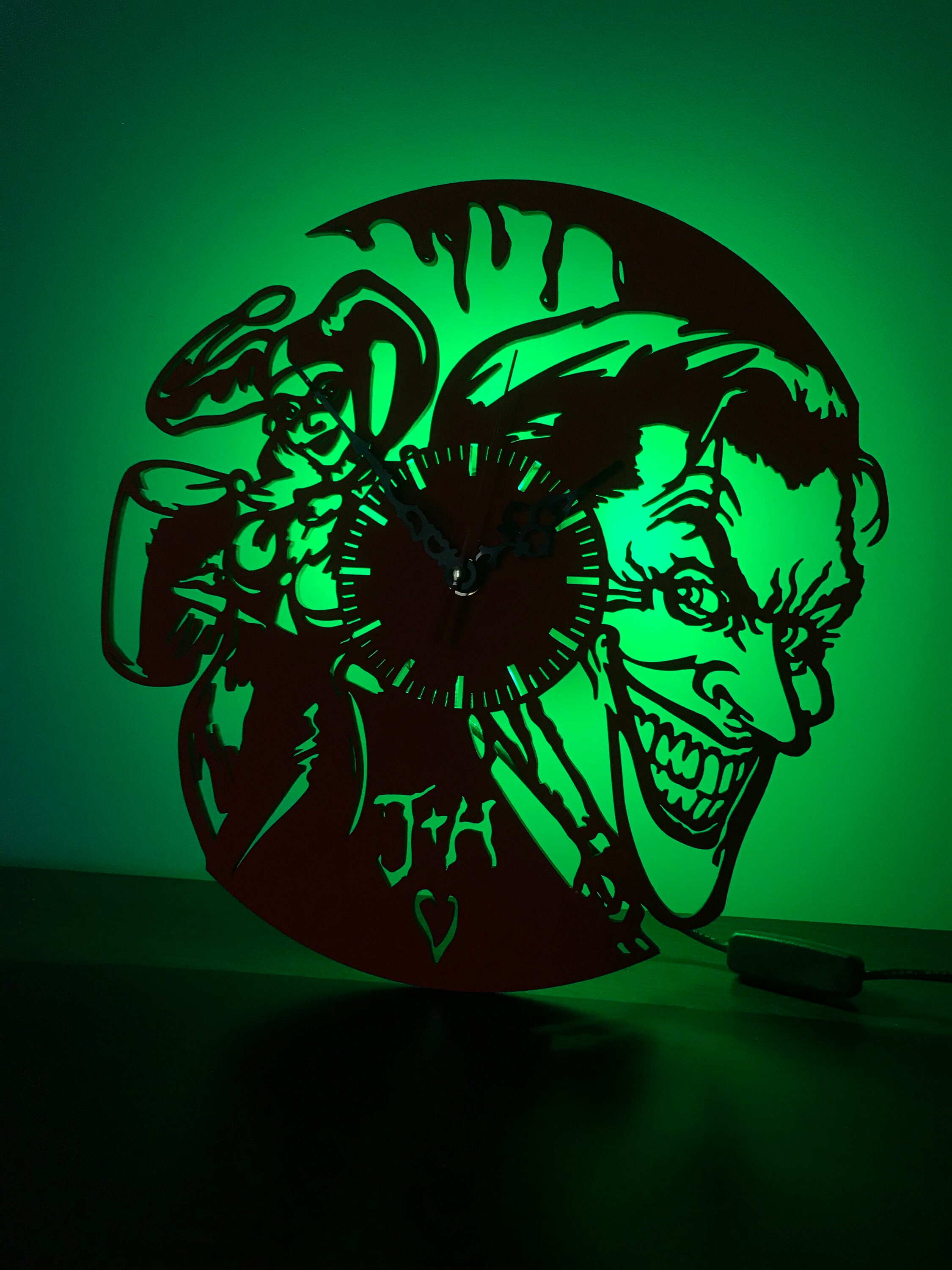 Wood Clock Night Lamp Decorative Lamp Birthday gift Joker Etsy