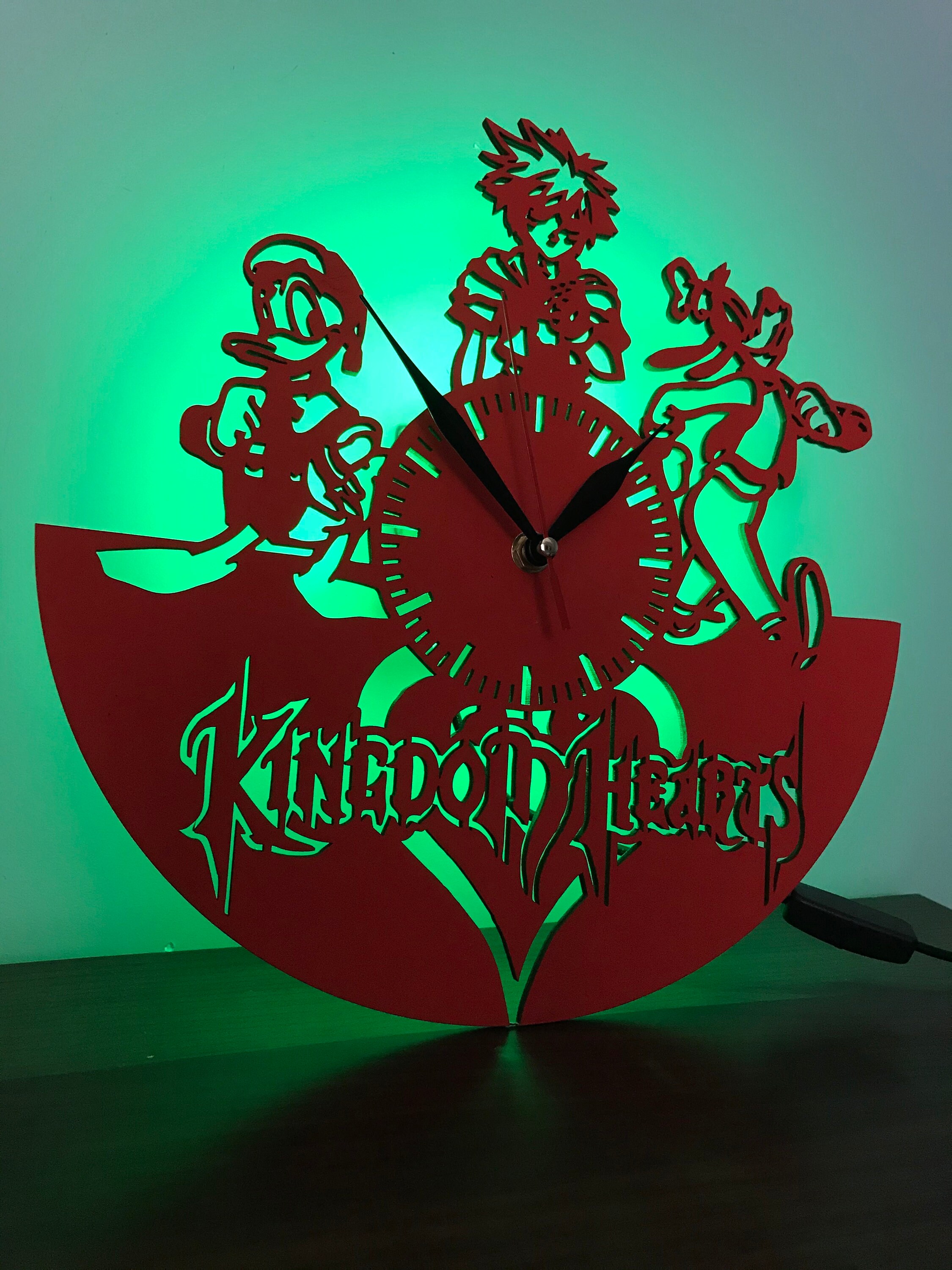 Wood Clock Night Lamp Decorative Lamp Birthday gift Kingdom Etsy