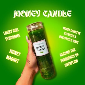 Money Intention Candle | Prosperity | 6 Figures | Luck & Wealth | Ritual Spell