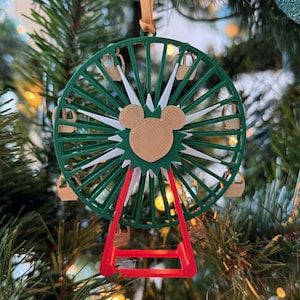 Disney Ornament for Christmas Tree Decor, Pixar Pal-A-Round Ferris Wheel Decoration Mickey Minnie Personalized Holiday Gift for Friends