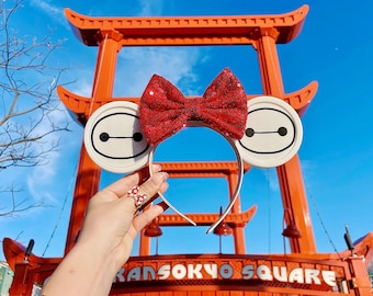 Baymax Mouse Ears Headband - Big Hero 6, Moving Mickey Ears