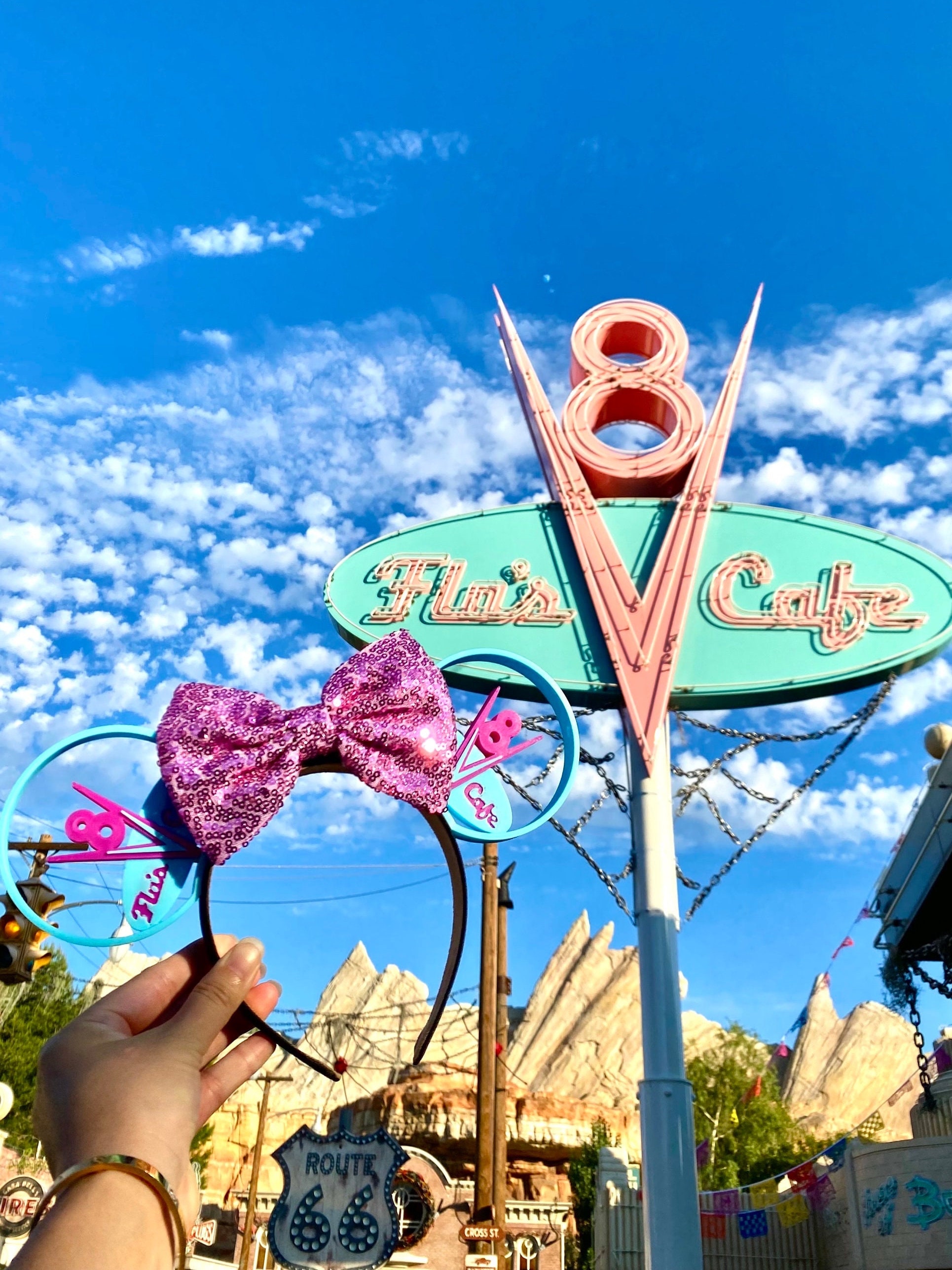 Mouse Ears Light up Ears Flos V8 Cafe Cars Land California