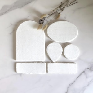 White - Handmade Paper -Deckled Edge - Arched, Round, Oval Shapes — Perfect for Letterpress, Calligraphy & Wedding Stationery