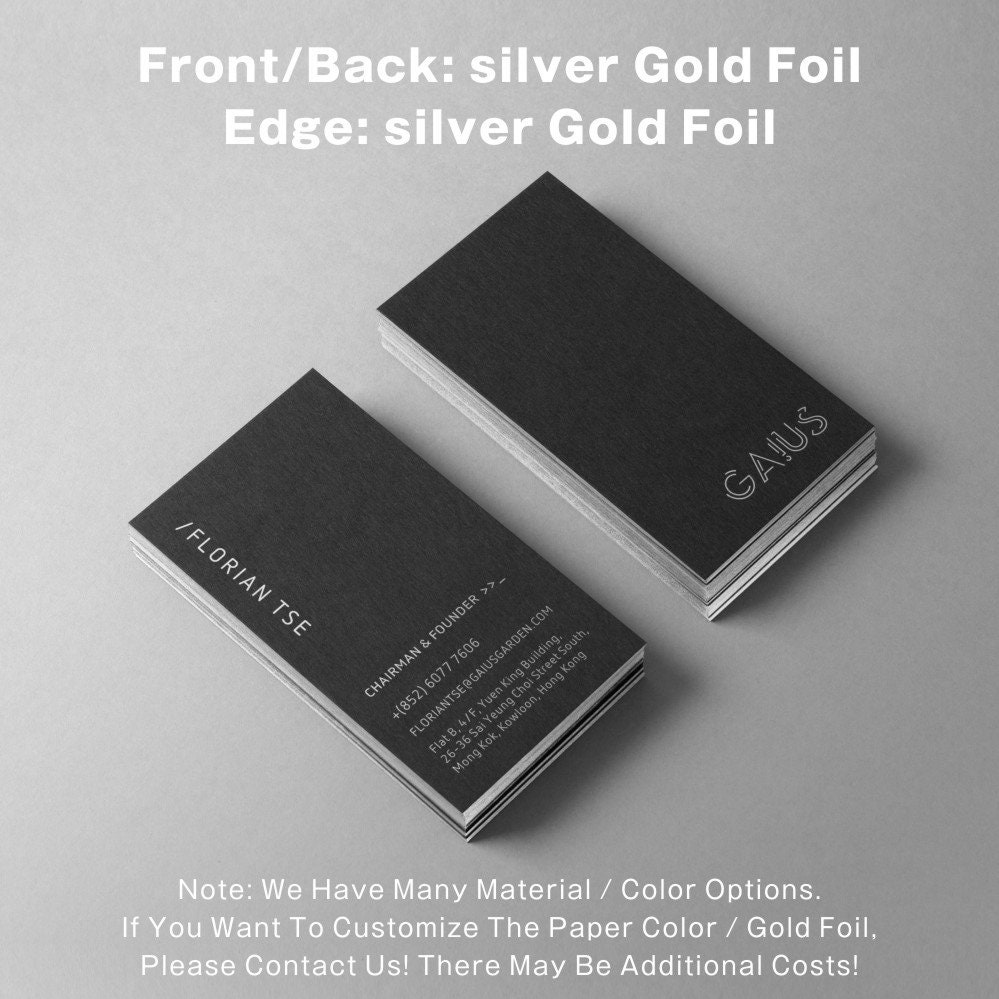 100 Luxury Gold Foil Business Cards Design and Print QR Etsy UK