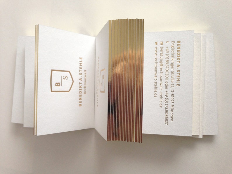 edge foil business card