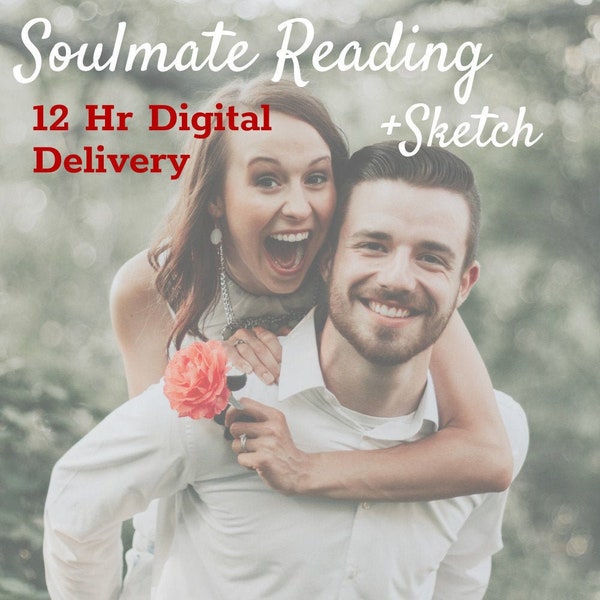 Soulmate Sketch & Description Psychic Reading, Artistic Psychic, Psychic Artist Psychic Drawing  for Her Birthday Gift Tarot Reading