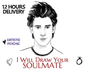 I Will Draw and Describe your Soulmate in 12 Hours, Soulmate Reading, Soulmate Drawing, Psychic Love Reading, my future soulmate, love