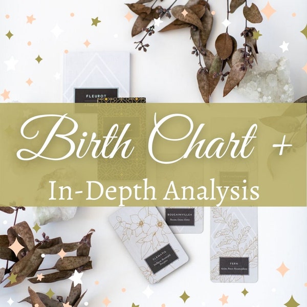 In Depth Birth Chart Reading, Natal Chart Reading, Personalized Natal Chart, Psychic Reading,  for Her Gift Idea Birthday Gift Tarot Reading