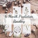 6 Month Prediction Psychic Reading, Prediction Reading, Tarot Reading, Artistic Psychic,  for Her, Gift Idea, Month Ahead Psychic Reading 