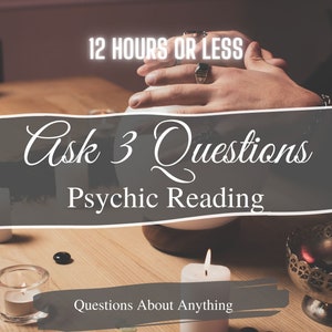 3 preguntas de lectura psíquica, lectura el mismo día, lectura de amor, lectura de relaciones, lectura de cartas del tarot, lectura de 12 horas, lectura de predicciones