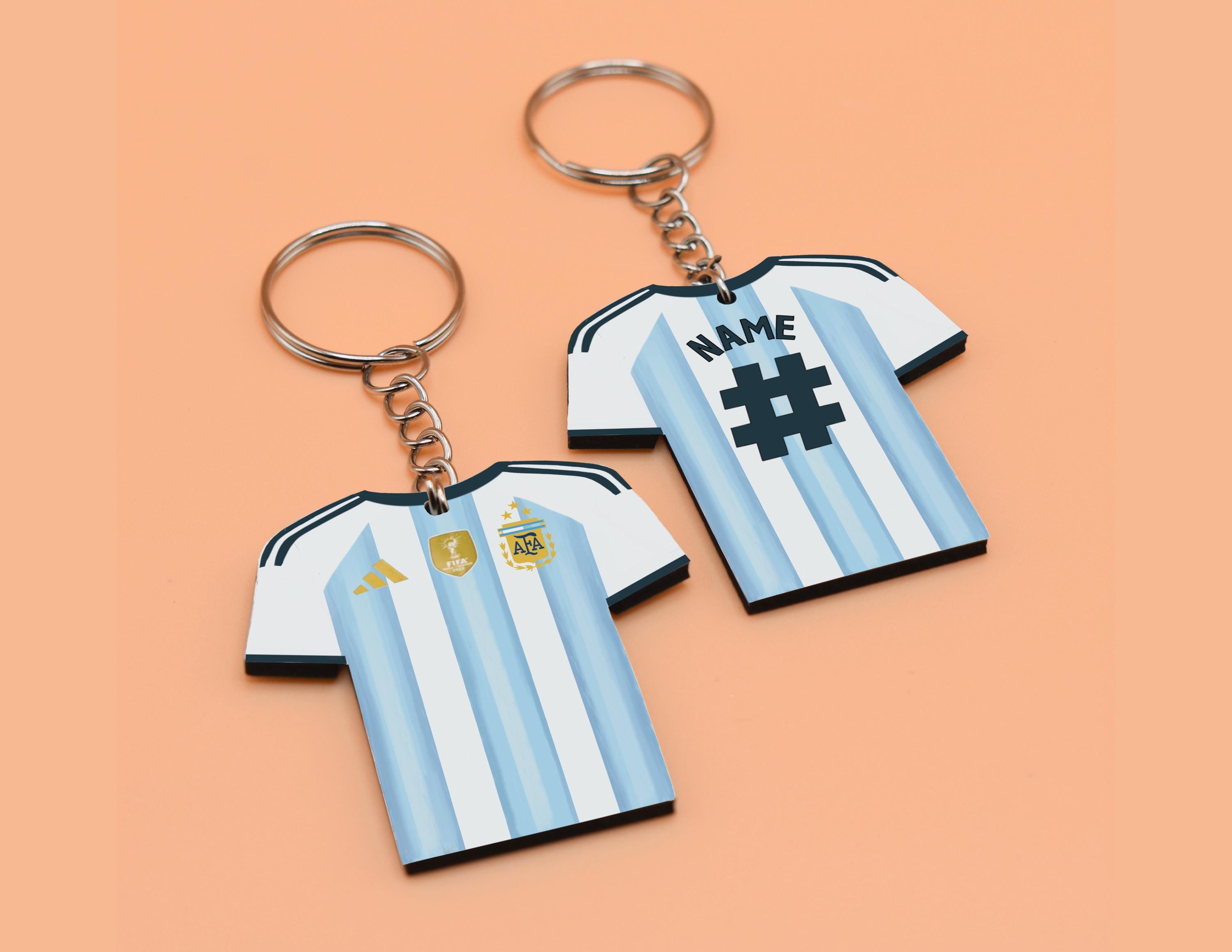 Personalized Argentina 2026 World Cup Jersey Shirt Keychain