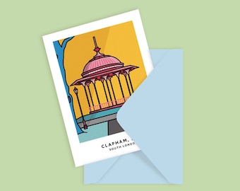 Clapham Common Band Stand Greeting Card - South London, SW4