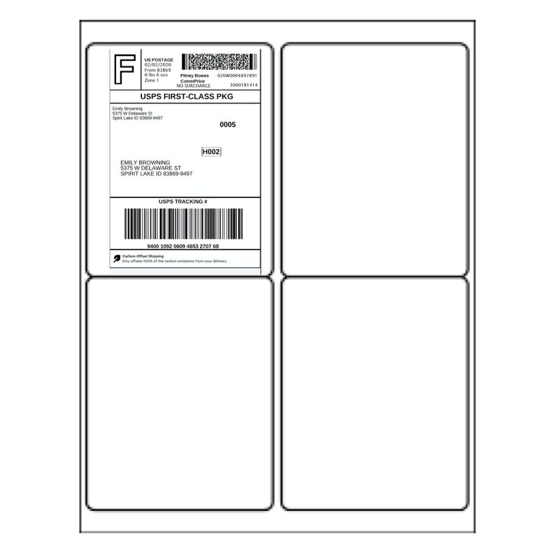 HOW TO Print Shipping Label Using 4UP Template Letter Size 4 Etsy HOW TO Print Shipping Label Using 4UP Template Letter Size 4 Etsy