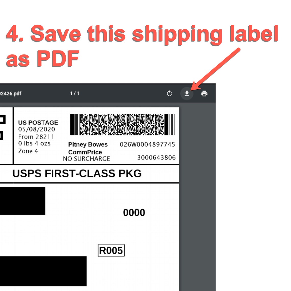 HOW TO Print Shipping Label Using 4UP Template Letter Size 4 Etsy