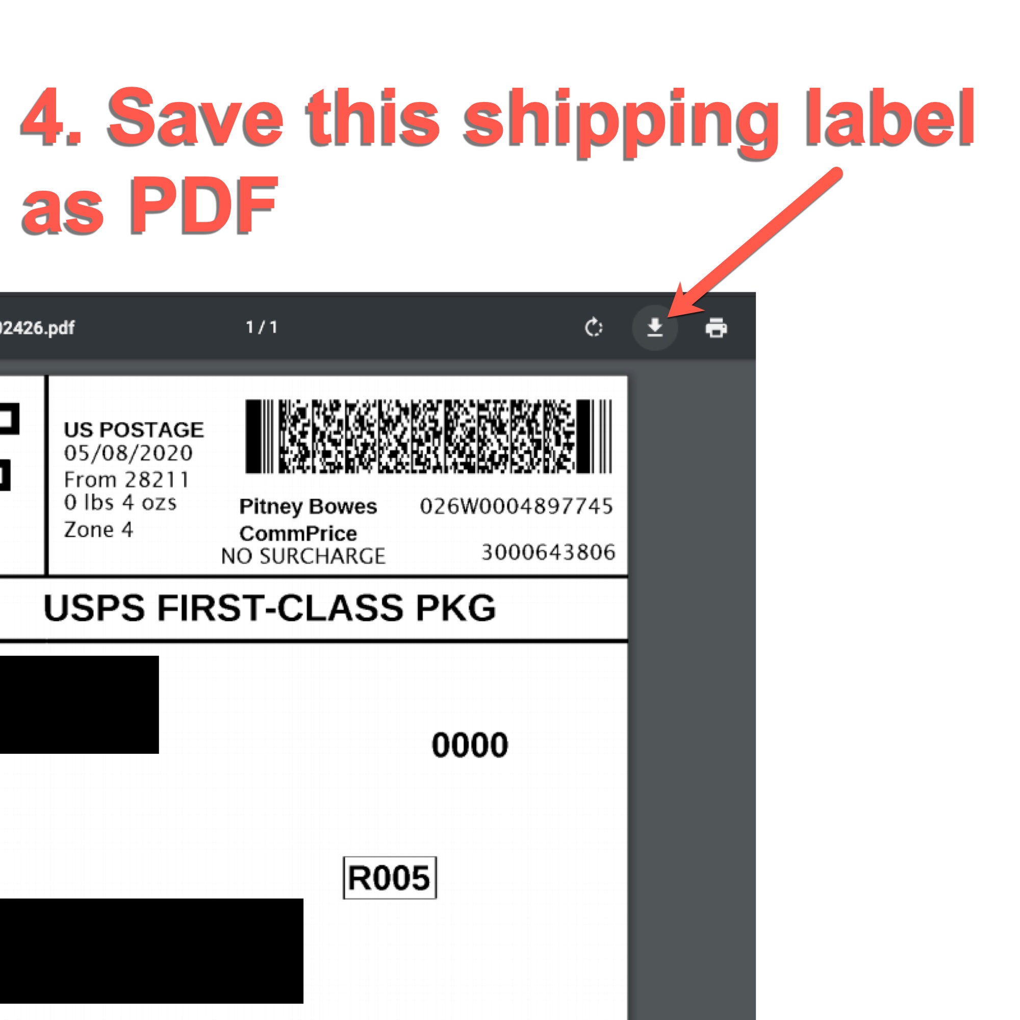HOW TO Print Shipping Label Using 4UP Template Letter Size 4 Etsy