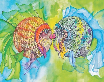 l’Art Sur La Table -  Set of 30 Placemats - 12 x 18 inches - Spring Kiss